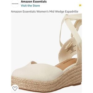(19-4646)  Amazon Essentials Women's Mid Wedge Espadrille Sz 5